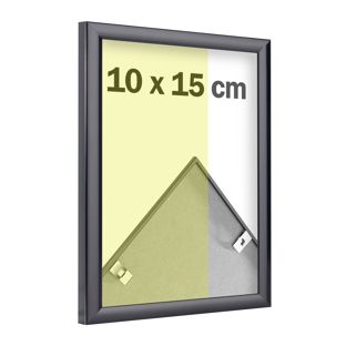 Aluminium photo frame, transparent styrene null | 10 x 15 cm | null
