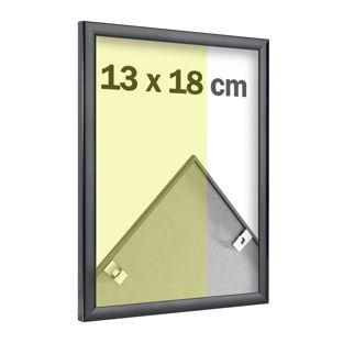 Aluminium photo frame, transparent styrene null | 13 x 18 cm | null