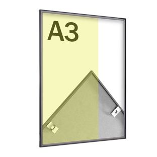 Aluminium photo frame, transparent styrene null | A3 29,7 x 42 cm | null
