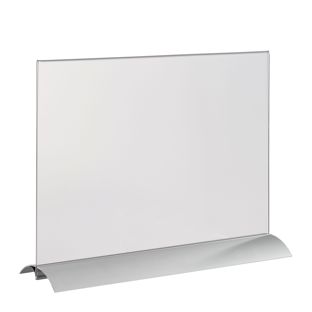 Menu holder T-shaped with aluminium clamp base A4  | landscape 