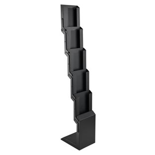 Brochure stand foldable CONCORD, 5x A4 with bag, black 