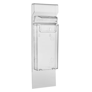 Leaflet holder for pavement sign, waterproof with lid, transparent 1/3 A4 