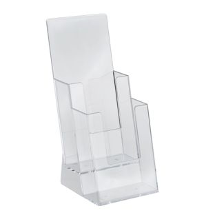 Držák prospektů, polystyren, formát na výšku,  Taymar 2 x 1/3 A4 