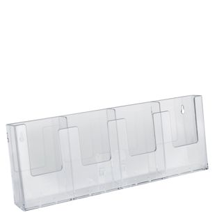 Leaflet holder 1/3 A4 portrait, 4 trays, polystyrene, Taymar 