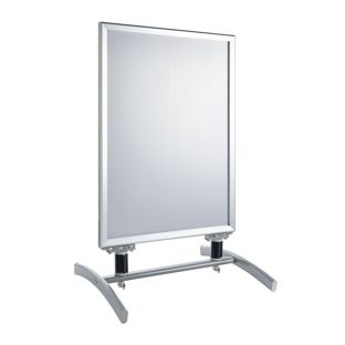 Reklamní stojan SPIDER A1, odolný proti větru, profil 32 mm, stříbrný 