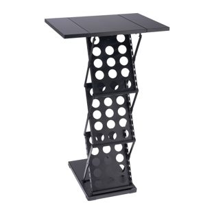 Foldable counter standing desk AUGUSTA 3x A4, black 