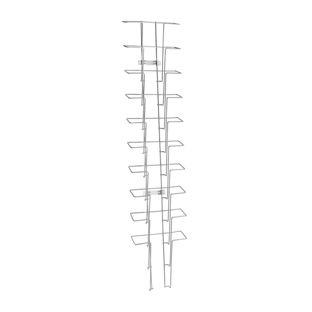 Wall leaflet holder JACKSON made of wire, metal, silver A4  | portrait  | 10 