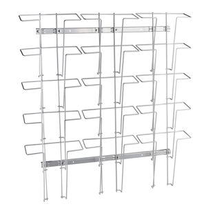 Wall leaflet holder JACKSON made of wire, metal, silver A4  | Portrait  | 15 