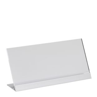 L-stand acrylic with aluminium base null | 1/3 A4 (100 x 210 mm)