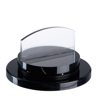 Rotating menu card holder, acrylic, black 