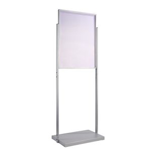 Poster stand, double-sided A1, EDGE silver  | for 2 posters 