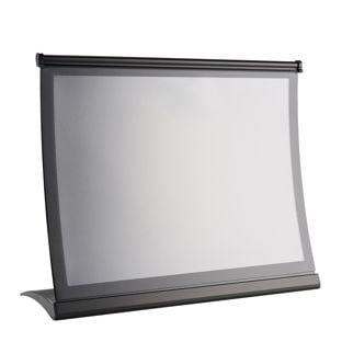 L-stand CURVE with A4 magnetic frame, black landscape