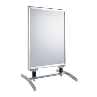 Pavement sign SPIDER A1, windproof, 32 mm profile, silver null