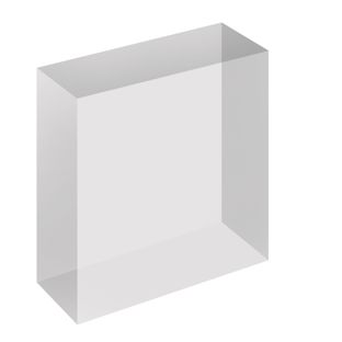 Acrylic block, transparent 100 x 100 x 40 mm 