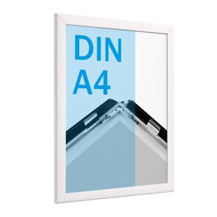 Snap frame, aluminium, A4 Mitred | white | 20 mm