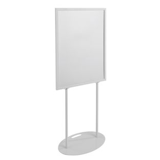 Info display A1, double-sided, oval base white