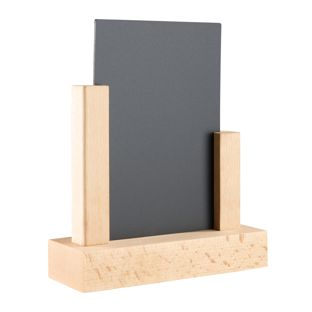Menu holder wood with chalkboard A6  | Beech|black 