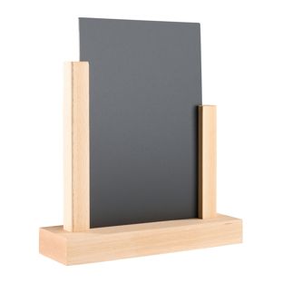 Menu holder wood with chalkboard A5  | Beech|black 