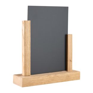 Menu holder wood with chalkboard A5  | Oak|black 