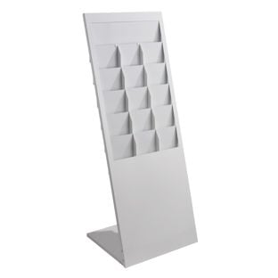 Leaflet stand PLANAR 12 x A4 or 6 x A3 white