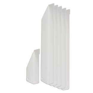 Pocket dividers for the leaflet stand PLANAR, steel
 white