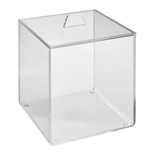 Acrylic box with lid 120 x 120 x 120 mm  | recessed lid 
