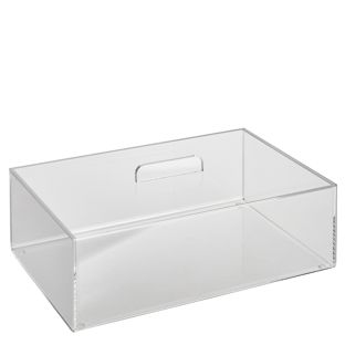 Acrylic box with lid 300 x 200 x 100 mm  | recessed lid 