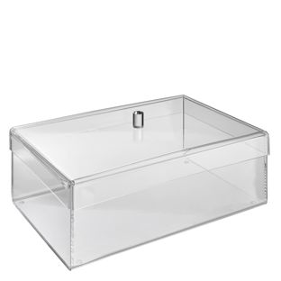 Acrylic box with lid 300 x 200 x 100 mm  | overlapping lid 