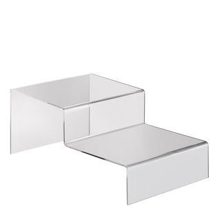 Display step, acrylic 150 x 100 x 260 mm  | transparent  | 2-tier 