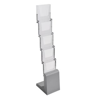 Folding brochure stand DALLAS 5 x A4 with bag 