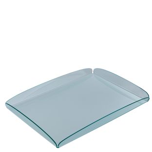 Decorative tray, acrylic transparent|green  | glossy  | 395 x 290 x 30 mm 