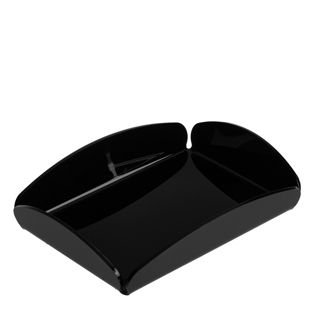 Decorative tray, acrylic black  | glossy  | 165 x 115 x 30 mm 