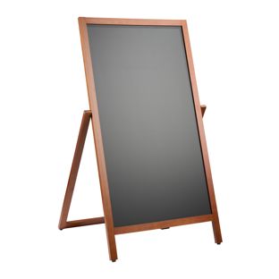 Wooden pavement sign FLIP, 490 x 890 mm wood look 