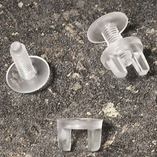 Viking-screws, transparent 4,8 mm diameter, 12 mm height 