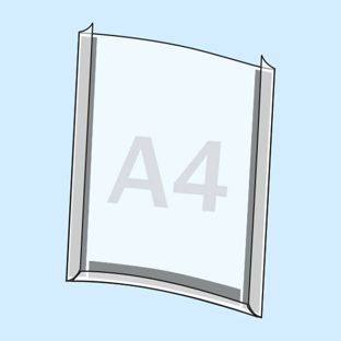 Poster pockets open front, backside 3 stripes of magnetic tape  | Portrait 