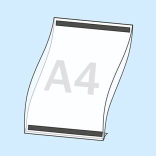 Transparent pockets rear equipped with 2 magnetic strips  | Portrait 