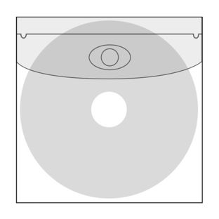 Kapsy na CD s klopou, samolepicí, transparentní 