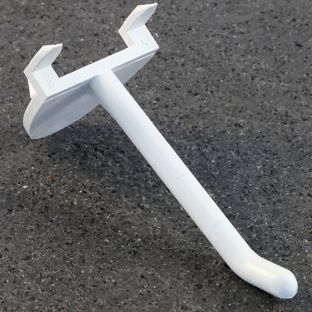 Single prong with automatic hook, white 50 mm