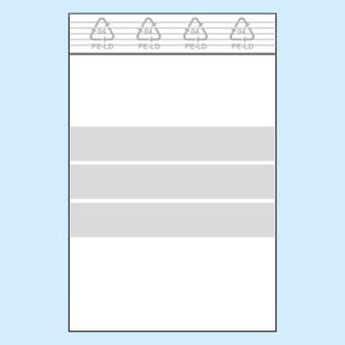 Zip lock bags, with labelling strips, PE foil 50 µm | 60 x 80 mm 