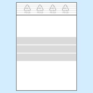 Zip lock bags, with labelling strips, PE foil 50 µm | 75 x 90 mm 