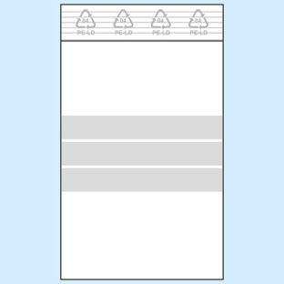 Zip lock bags, with labelling strips, PE foil 90 µm | 80 x 120 mm 