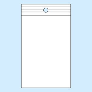Zip lock bags, with round hole, PP foil 80 x 120 mm 
