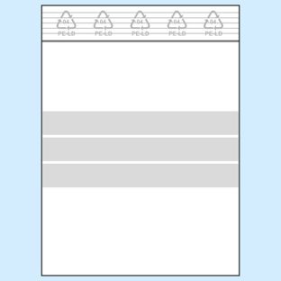 Zip lock bags, with labelling strips, PE foil 50 µm | 90 x 110 mm 