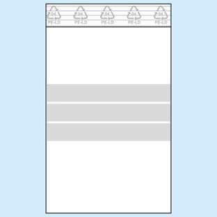 Zip lock bags, with labelling strips, PE foil 50 µm | 100 x 150 mm 