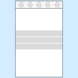 Zip lock bags, with labelling strips, PE foil 50 µm | 120 x 170 mm 