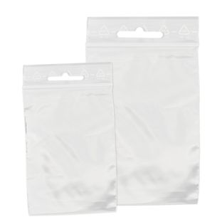 Zip lock bags, with euro hole, PE foil 