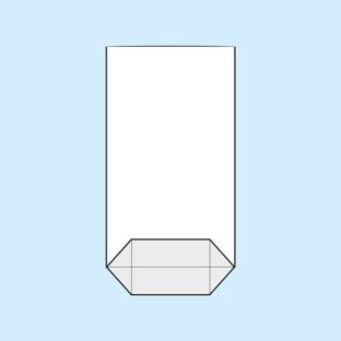 Sáček s křížovým dnem, OPP folie 75 x 130 mm 