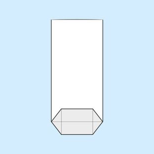 Cross bottom bags, OPP foil 95 x 190 mm 