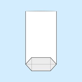Cross bottom bags, OPP foil 100 x 175 mm 