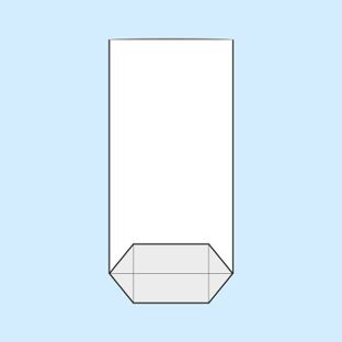 Cross bottom bags, OPP foil 120 x 225 mm 